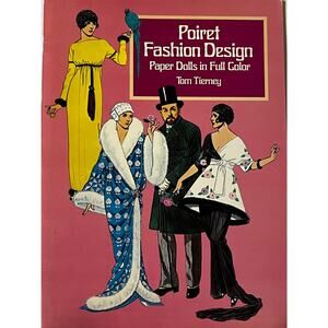 UNCUT Poiret Fashion Design Full Color Paper Dolls By Tom Tierney 1985